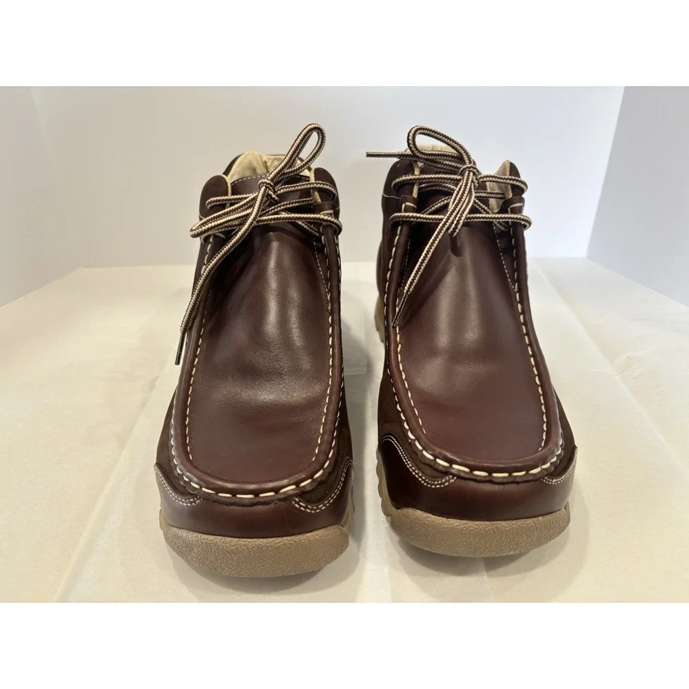 Steve Madden Leather Chukka Boots Brown Lace Casual Mens Size 12
